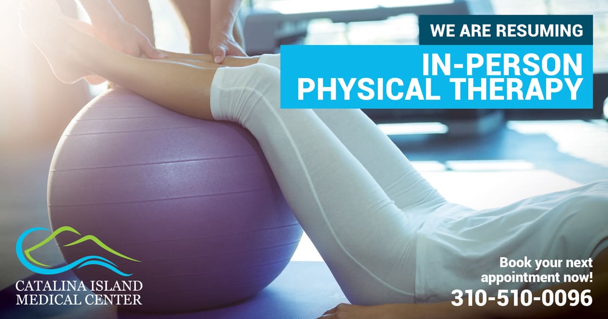 CI Health is resuming in-person physical therapy, call 310-510-0096 to book your next appointment